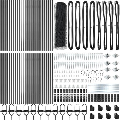 vidaXL Ograja v obliki heksagona Siva 0,8x100 m Jeklo, Ograjni stebri s konico 13 ks Ø32 mm 100 cm Galvanizirano jeklo Cene