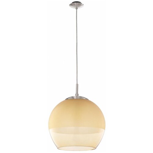  BRILAGI-LED Luster na sajli RETRO GLASS 1xE27/60W/230V matni hrom/zadimljeno bež Slike