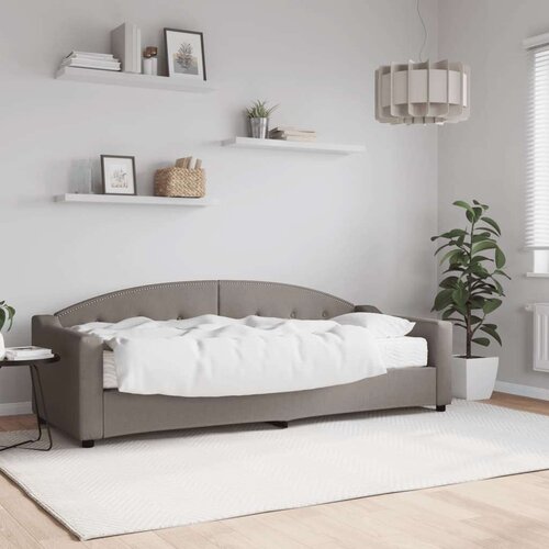  Dnevna postelja z vzmetnico taupe 80x200 cm blago, (20929855) Cene
