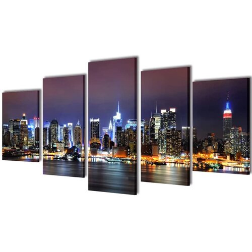 Zidne Slike na Platnu s Printom New York 100 x 50 cm Slike