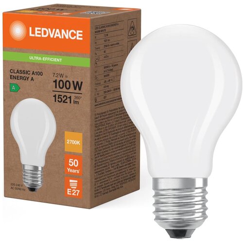  LED sijalica CLASSIC FILAMENT A60 E27/7,2W/230V 2700K - Ledvance Slike