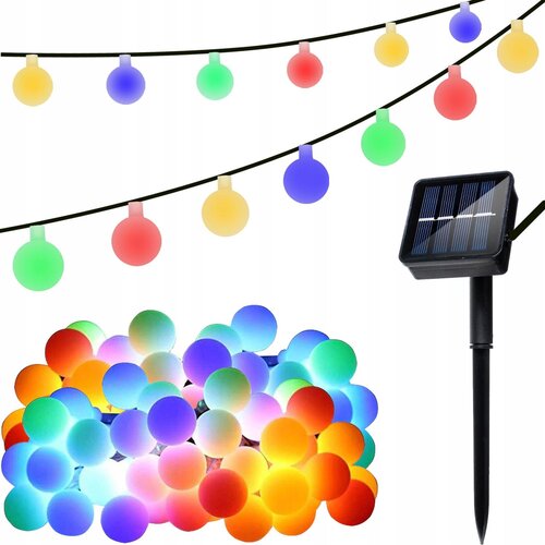  RGB 50 zunanja solarna dekorativna girlanda IP65 7m 8 funkcij Cene