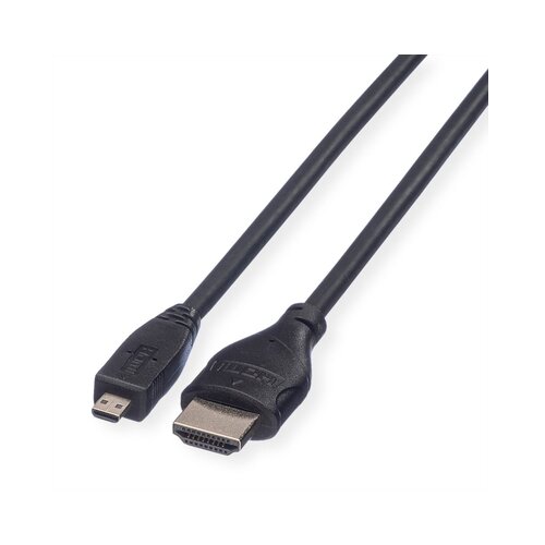 Roline HDMI priključni kabel HDMI A utikač, HDMI Micro D utikač 2.00 m crna 5581-04-11T00:00:00.000+02:00 sa zaštitom HD Cijene