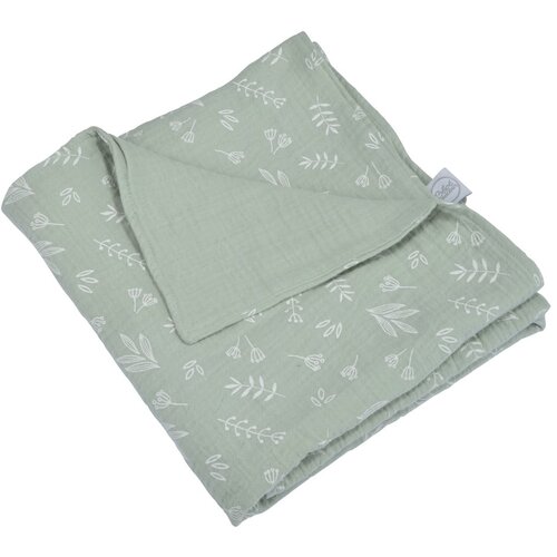 B&amp;eacute;b&amp;eacute; Douceur Zelena deka za bebe od muslina 75x75 cm &amp;ndash; Slike