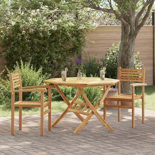  Stolica 2 pcs Smeđa 56 x 55 x 90.5 cm Čvrsto teak drvo Cene