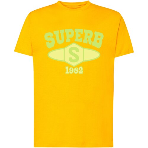 Superb 1982 Majice s kratkimi rokavi SPRBCA-2201-YELLOW Rumena Cene