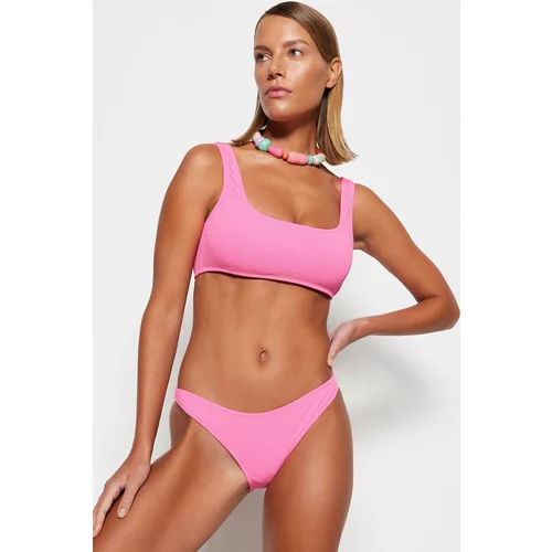 Trendyol Bikini Bottom - Pink - Textured