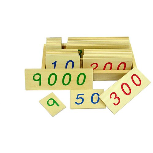 Montesori Drvene numeričke pločice 1-9000 14089 Slike