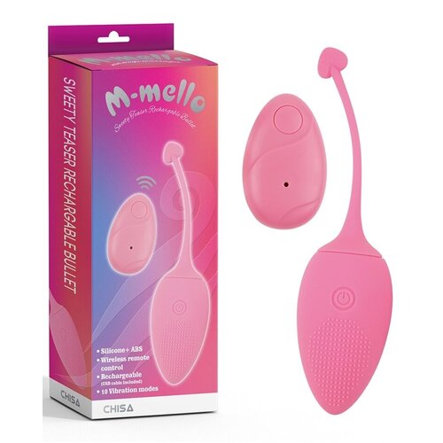  Vibro jaje Sweety Teaser Rechargable Bullet, 10 modova, Roze Slike