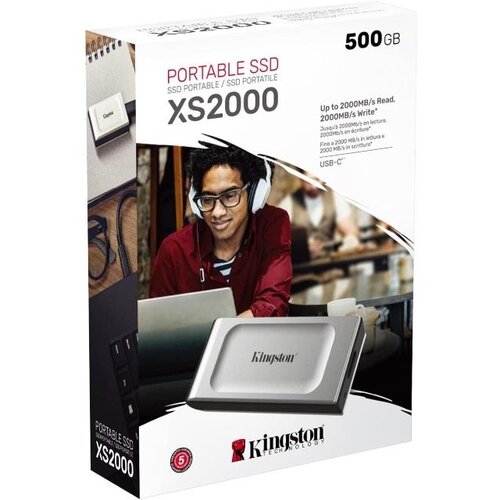Kingston Eksterni SSD 500GB USB-C SXS2000/500G Slike