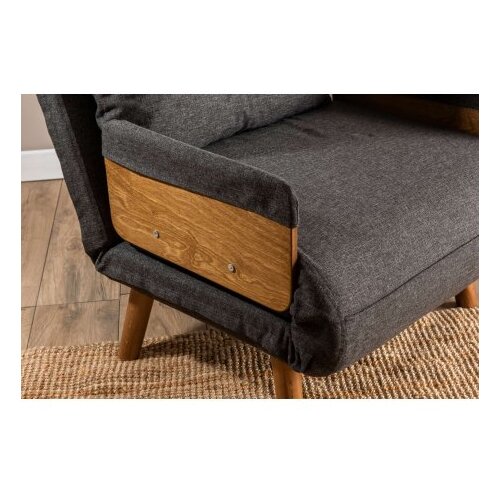 Atelier Del Sofa Fotelja na razvlačenje Cosmo, 190x70x82 cm, Antracit Slike