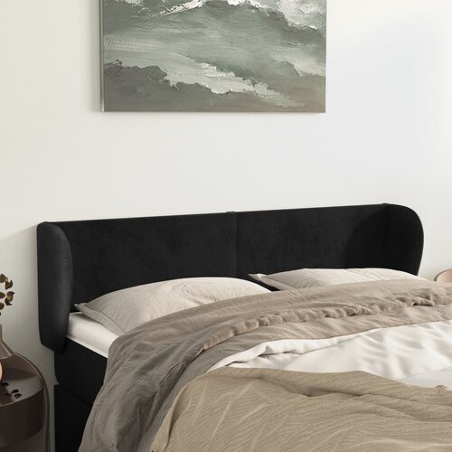  Uzglavlje s u&scaron;ima crno 147x23x78/88 cm bar&scaron;unasto Cijene