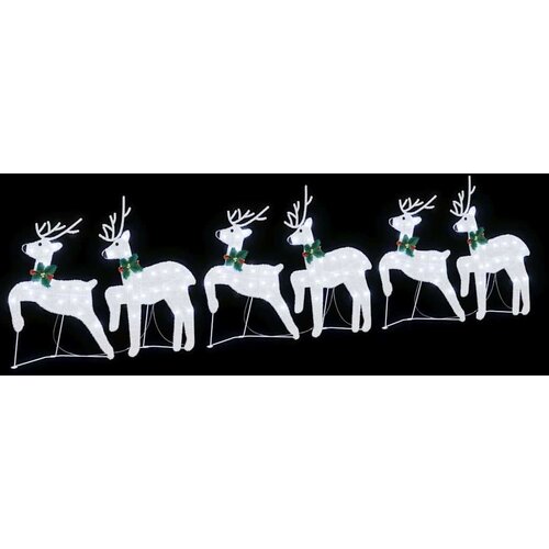 vidaXL LED irvasi 6 pcs Srebrno 45 x 19 x 65 cm tkanina Cene