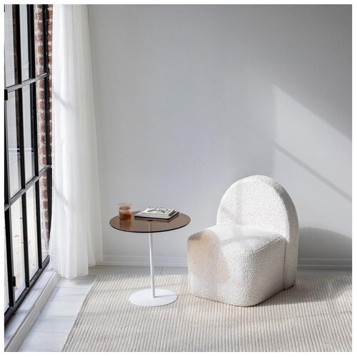 Woody Fashion chill-out - white, bronze whitebronze side table Slike