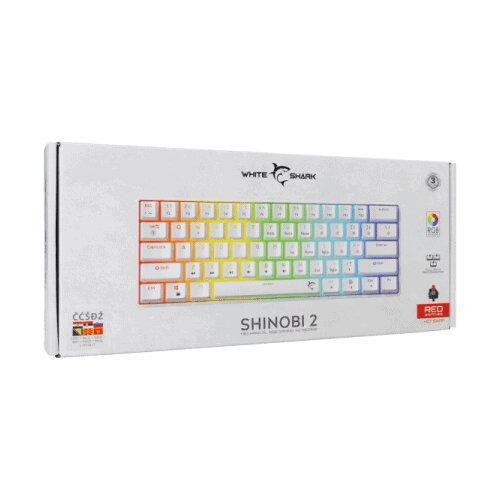 WHITESHARK TASTATURA SHINOBI-2 Bijela/HR &ndash; RED SW. Cijene