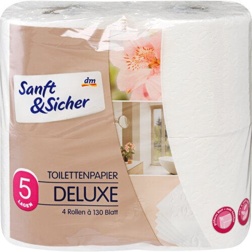Sanft&Sicher Deluxe toaletni papir, 5-slojni 4 kom Cene