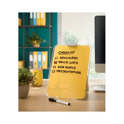 Zweckform Tabla steklena namizna pokončna leitz cosy rumena 39470019 Slike