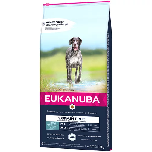 Eukanuba Grain Free Adult Large Dogs losos - Varčno pakiranje: 2 x 3 kg