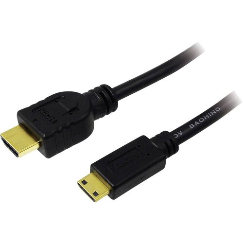 Logilink HDMI Priključni kabel [1x Muški konektor HDMI - 1x Muški konektor Mini HDMI tipa C] 1 m Crna Cijene