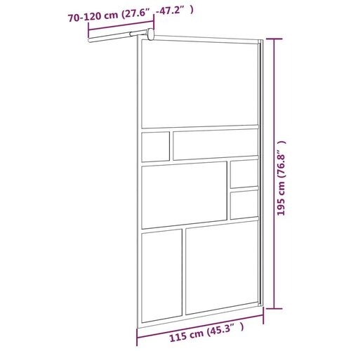 VidaXL Pregrada za tu&amp;scaron; 115 x 195 cm sa staklom ESG bijela Slike