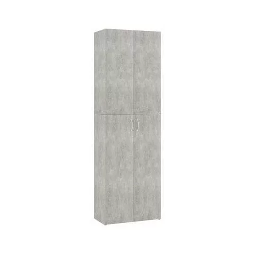  Pisarniška omara betonsko siva 60x32x190 cm iverna plošča, (20705290)