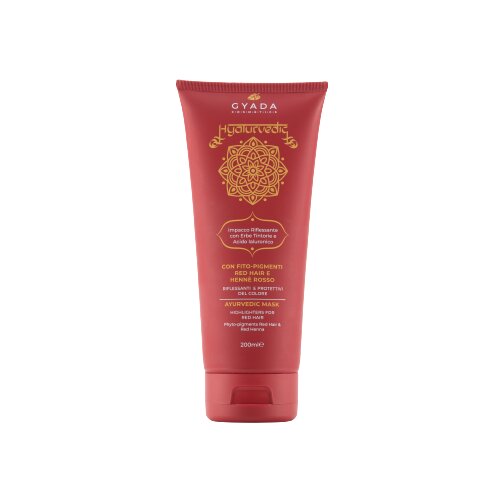 GYADA Cosmetics hyalurvedic red hair colour shine hair treatment - 200 ml Slike