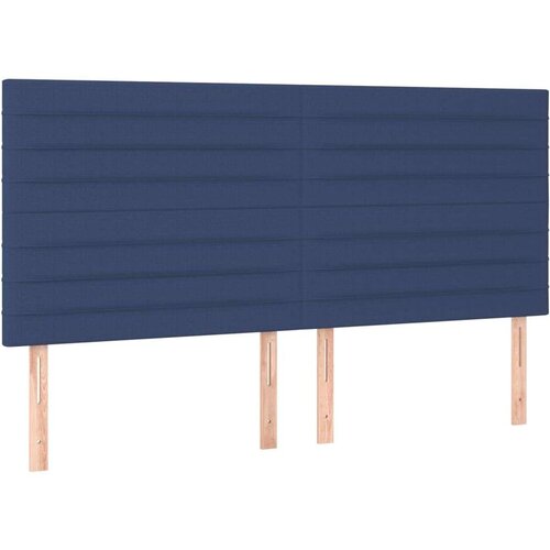  Uzglavlja 4 kom plavi 80x5x78/88 cm od tkanine Slike