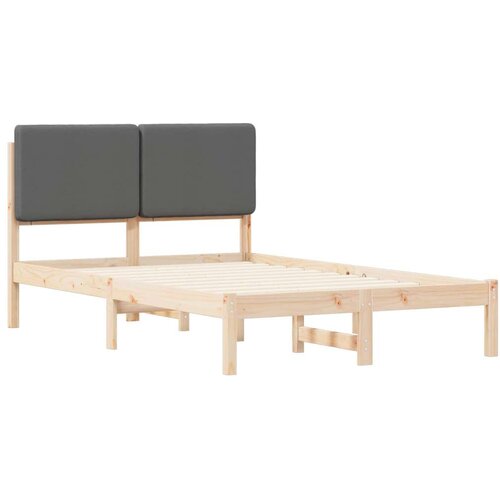 VidaXL krevetni okvir s tapiciranim uzglavljem tamno siva 120 x 190 cm Slike