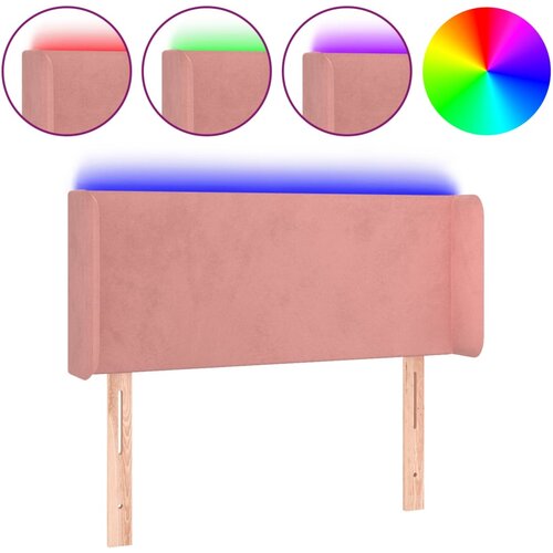 Maison Chic LED Posteljno vzglavje - Vzglavna omarica - Nočna omarica roza 93x16x78/88 cm žamet, (21709974) Cene