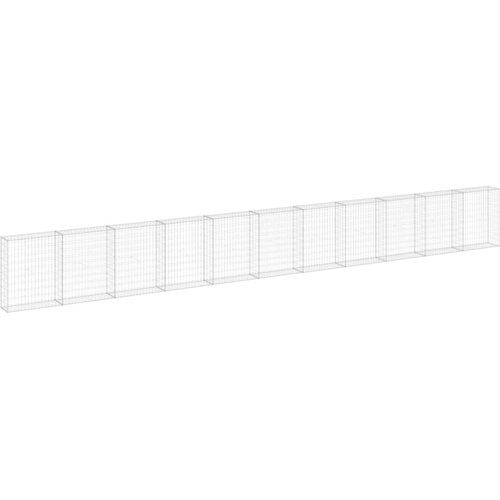  Gabionski zid s poklopcima od pocinčanog čelika 900x30x100 cm Slike
