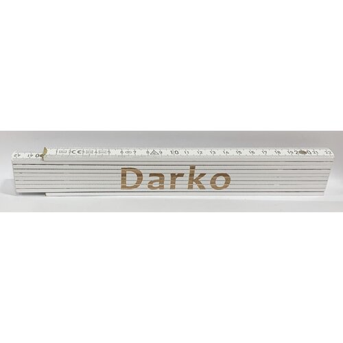 HEKA Zložljiv meter Heka (napis: Darko, bele barve, 2 m) Slike