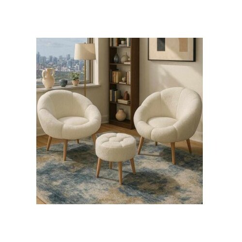 Atelier Del Sofa fotelje i tabure lida wellsoft white Slike