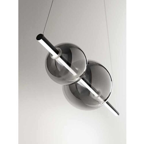  Ondaluce - LED luster na sajli FUFI (prigu&amp;scaron;iva) LED/40W/230V crna/zadimljena crna Slike