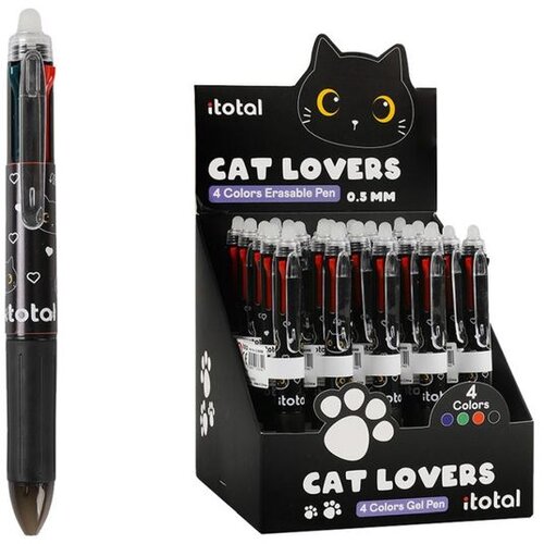  Kemijska olovka iTotal pi&scaron;i bri&scaron;i Cat crna 4 boje 25/1 XL1806B Cijene