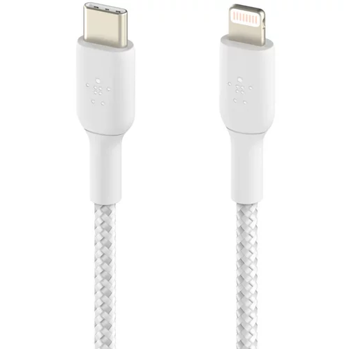 Belkin Kabel Lightning MFi USB-C za iPhone/iPad, pleten iz najlona, serija BOOST?CHARGE proizvajalca 1 m - bel, (20524287)