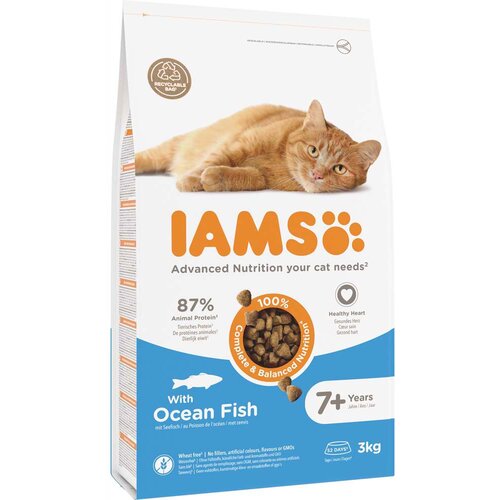 IAMS Advanced Nutrition Senior 7+ s morskom ribom - 2 x 3 kg Cijene