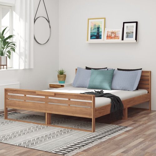 VidaXL Posteljni okvir iz trdne tikovine 160x200 cm Slike