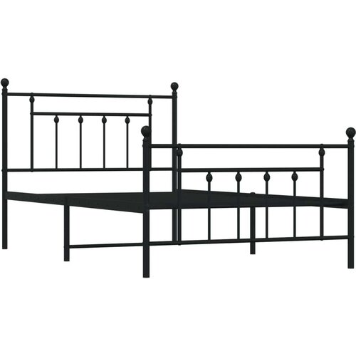  okvir kreveta uzglavlje i podnožje crni 100x200 cm Slike