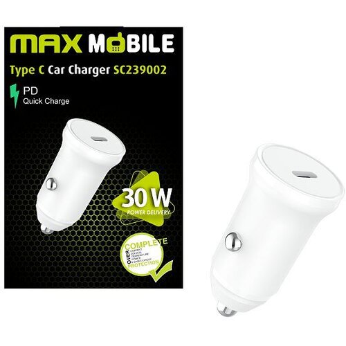 Maxmobi AUTO ADAPTER PD QC 3.0 TYPE C, SC239002, 30W Slike