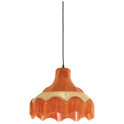 Light & Living Oranžna viseča svetilka s tekstilnim senčilom ø 40 cm Mizia – Cene