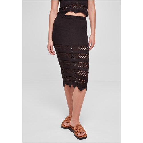 UC Ladies Women&amp;#039;s 3/4 crochet knitted skirt black Slike