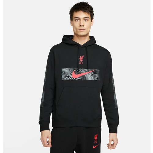 Nike lfc m nsw club hoodie po bb aw, muški duks za fudbal, crna DN3119 Slike