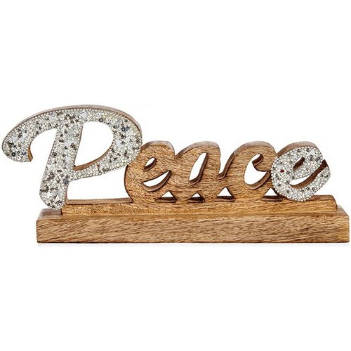  Okrasna Figura Krist+ Peace Srebrna Ble&amp;scaron;čice 6 x 13 x 31 cm Slike