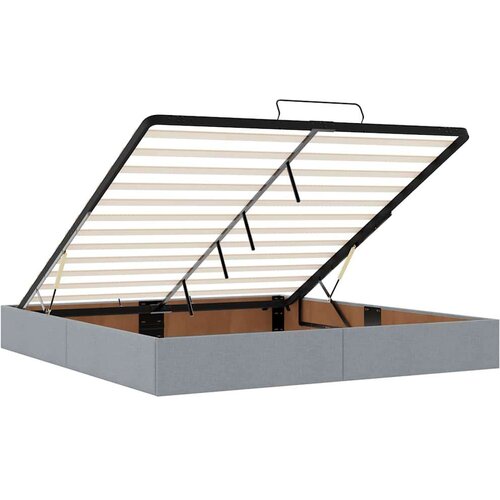 vidaXL Otomanski krevet s madracem svjetlosivi 200x200 cm tkanine Cene