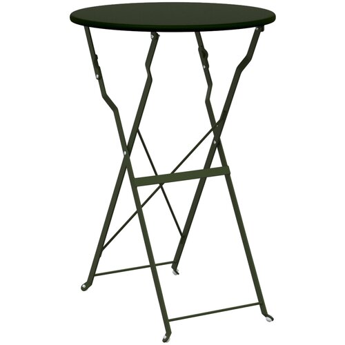 VidaXL Zložljiva Bistro Miza Temno Zelena &amp;Oslash;50x71 cm Opravljena Jekla Slike