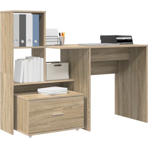  Stol sonoma hrast 131.5 x 50 x 106.5 cm Konstruirano drvo Slike