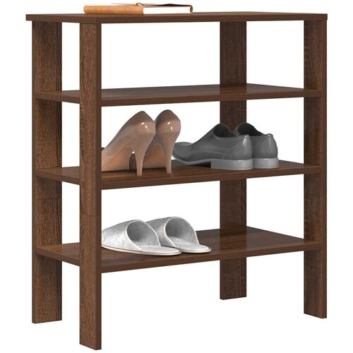 vidaXL Regal za čevlje rjav hrast 61x32x70 cm inženirski les Cene