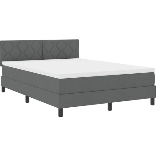 vidaXL Postelja z vzmetnico z vzmetnico Temno siva 140 x 190 cm blago, (5000127935) Cene