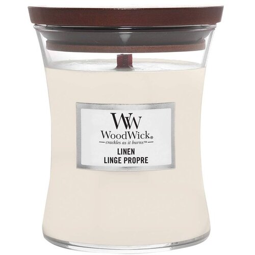WoodWick linen di&amp;scaron;eča svečka 275 g unisex Slike
