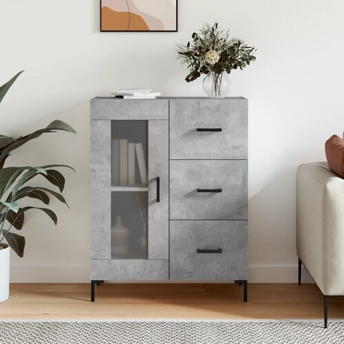 The Living Store Komoda betonsko siva 69,5x34x90 cm inženirski les - Komoda, (21503221) Slike